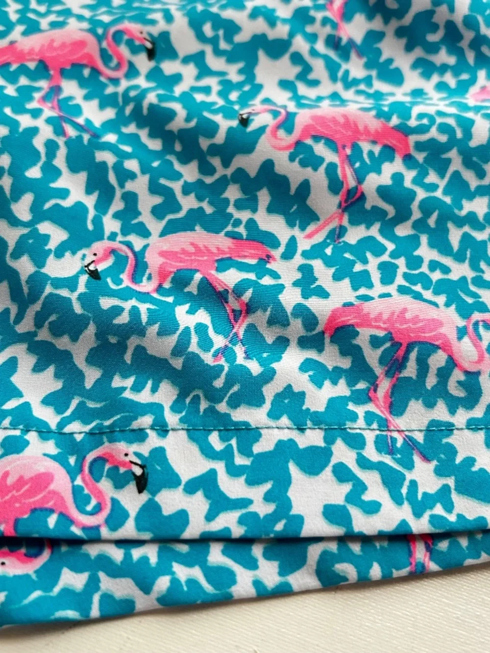 Chubbies The Domingos Flamingos Boys Swim Trunks Youth M 10/12 Mesh Lined